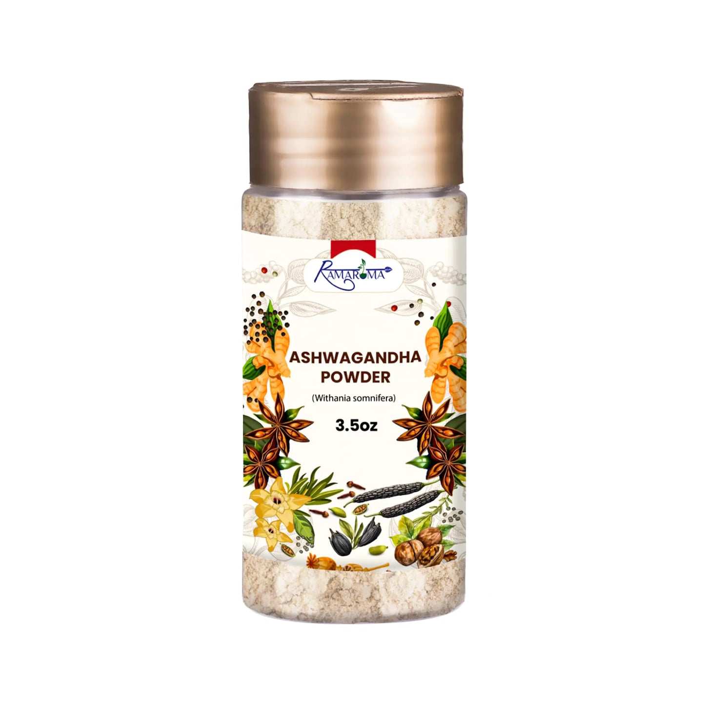 ORGANIC Ashwagandha Powder - Vegan Gluten-Free Kosher Non-GMO Uplift Mood Herbal Supplement 100% Natural SPICES (Ashwagandha Powder 8oz (227g))