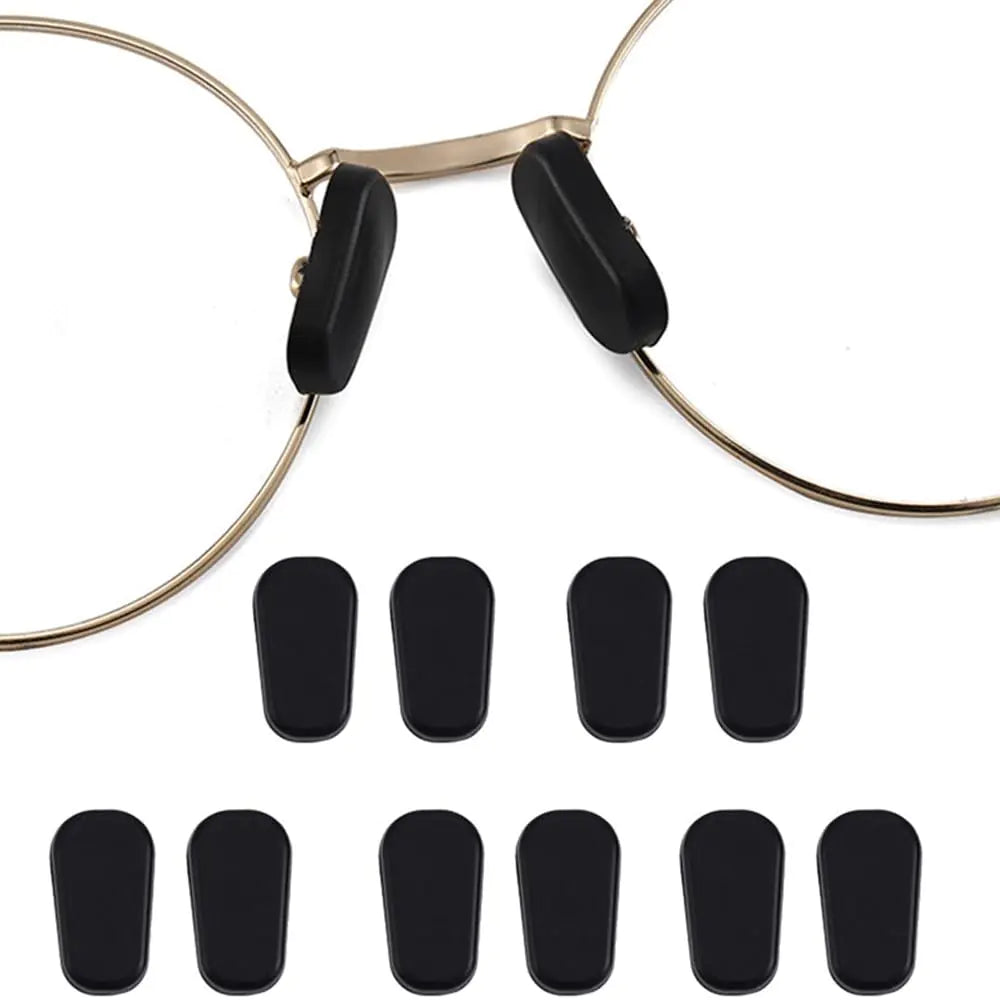 Nose Pads Covers5 Pairs BEHLINE Slip-on Eyeglasses Nose Pads CoversSoft Silicone Eye Glasses Nose PieceAnti-Slip Nose Cushion Piece Nose Bridge Pads(Black)