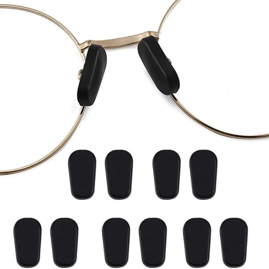 Nose Pads Covers5 Pairs BEHLINE Slip-on Eyeglasses Nose Pads CoversSoft Silicone Eye Glasses Nose PieceAnti-Slip Nose Cushion Piece Nose Bridge Pads(Black)